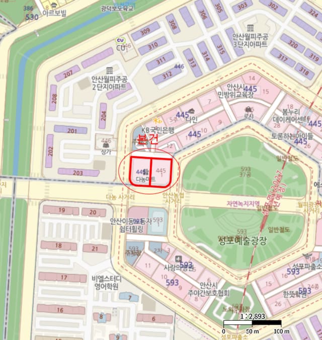 경기도 안산시 상록구 월피동 445 외 1필지 제3층 제310호