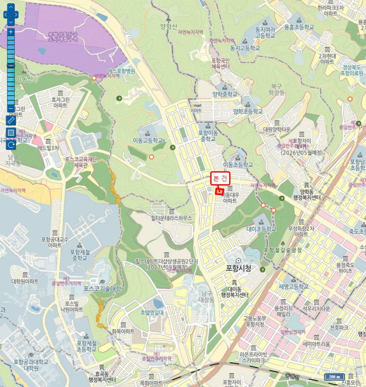 경상북도 포항시 남구 대잠동 469-10 외 1필지 메이퀸스퀘어 제1층 제101호