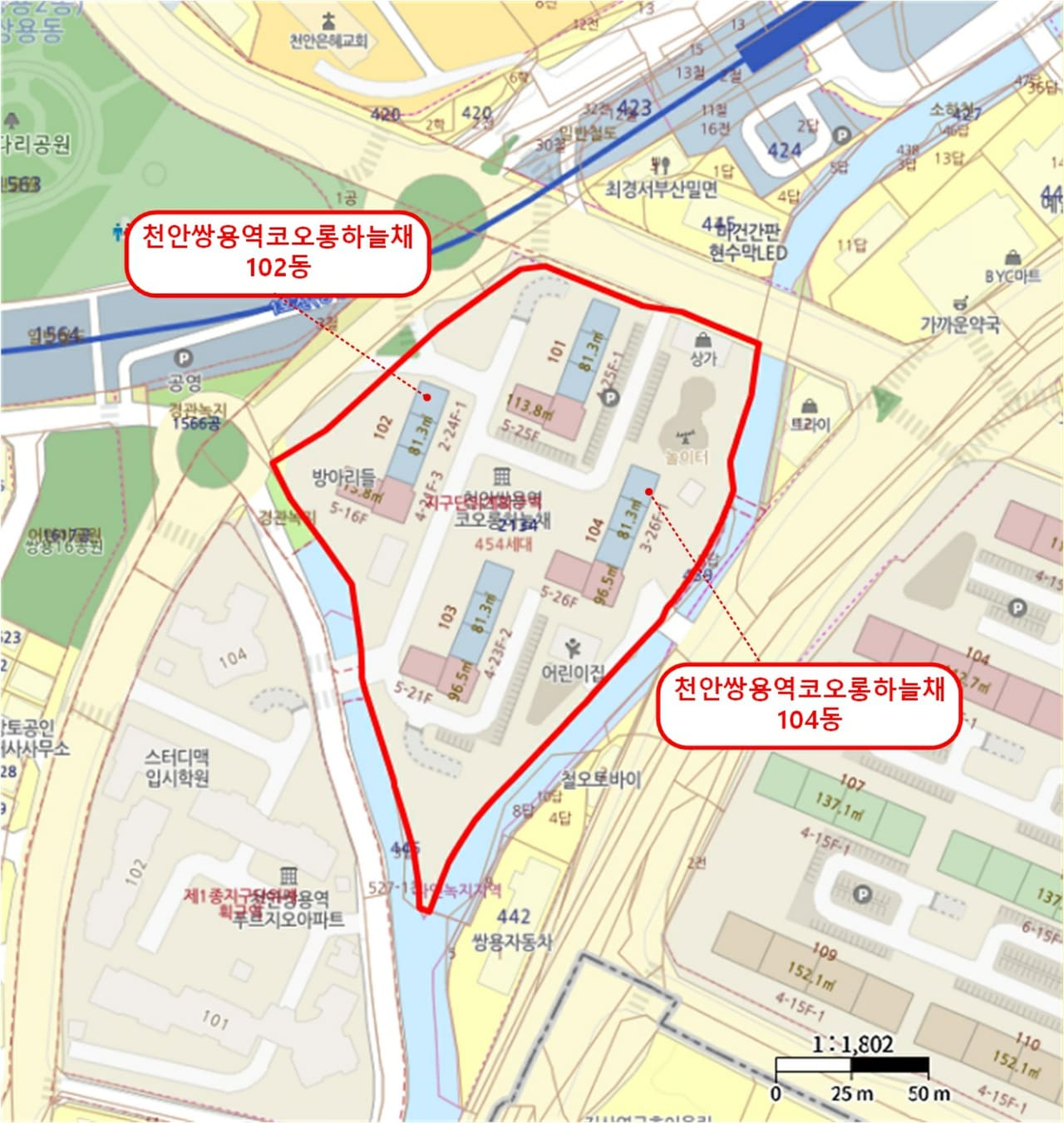 충청남도 천안시 서북구 쌍용동 2134 코오롱하늘채 제104동 제3층 제302호